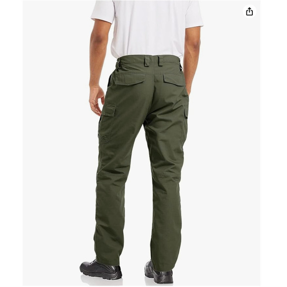 Tactical Pants 9‎ Pockets Green sz 2XL utility cargo pants NWT - Picture 2 of 16